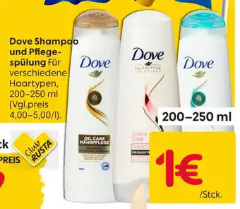 Rusta Dove shampoo und pflegespülung Angebot