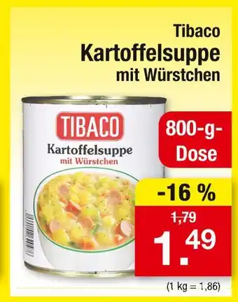 Zimmermann Tibaco kartoffelsuppe mit würstchen Angebot