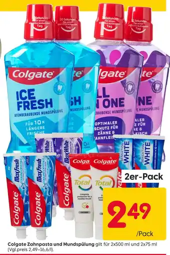 Rusta Colgate zahnpasta und mundspülung Angebot