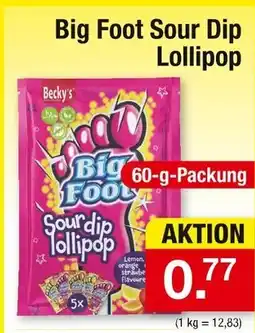 Zimmermann Becky's big foot sour dip lollipop Angebot