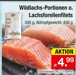 Zimmermann Iska wildlachs-portionen o. lachsforellenfilets Angebot