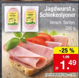 Zimmermann Hömlinger jagdwurst o. schinkenlyoner Angebot