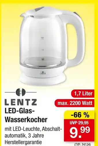 Zimmermann Lentz led-glas-wasserkocher Angebot