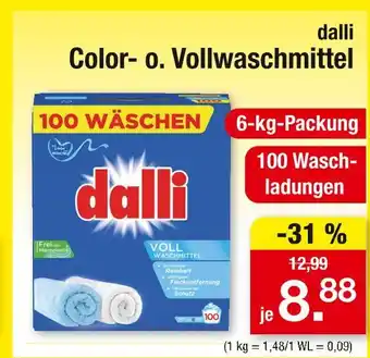 Zimmermann Dalli color- o. vollwaschmittel Angebot