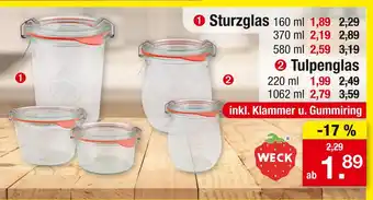 Zimmermann Weck sturzglas oder tulpenglas Angebot