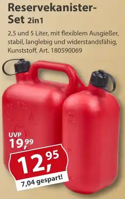 Sonderpreis Baumarkt Reservekanister-Set 2in1 Angebot