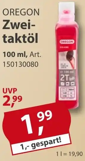 Sonderpreis Baumarkt OREGON Zweitaktöl Angebot