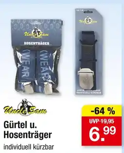 Zimmermann Uncle sam gürtel u. hosenträger Angebot