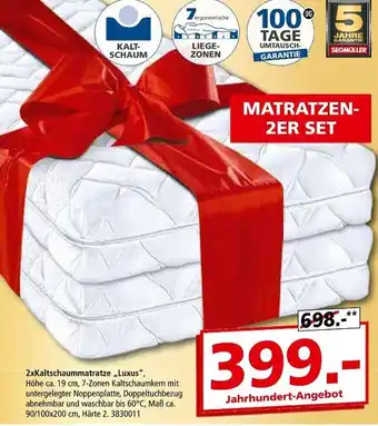 Segmüller 2xkaltschaummatratze „luxus“ Angebot