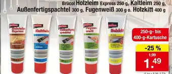 Zimmermann Brücol holzleim, kaltleim, außenfertigspachtel, fugenweiß oder holzkitt Angebot