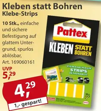 Sonderpreis Baumarkt Kleben statt Bohren Klebe-Strips Angebot