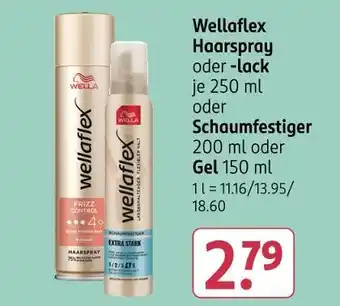 Rossmann Wellaflex haarspray oder -lack oder schaumfestiger oder gel Angebot