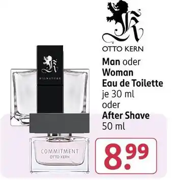 Rossmann Otto kern man oder woman eau de toilette oder after shave Angebot