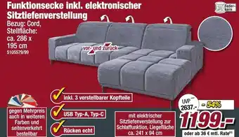 Poco Federkern funktionsecke inkl. elektronischer sitztiefenverstellung Angebot