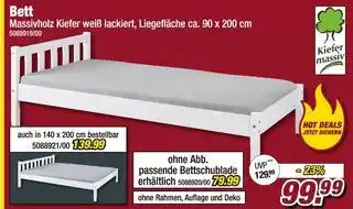 Poco Kiefer massiv bett Angebot