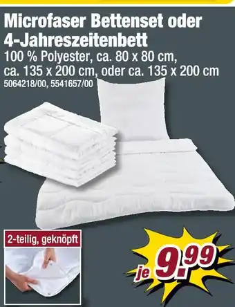 Poco Microfaser bettenset oder 4-jahreszeitenbett Angebot