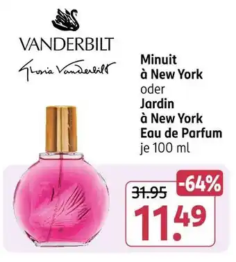 Rossmann Vanderbilt minuit à new york oder jardin à new york eau de parfum Angebot