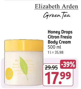 Rossmann Elizabeth arden honey drops citron fresia body cream Angebot