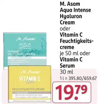 Rossmann M. asam aqua intense hyaluron cream oder vitamin c feuchtigkeitscreme oder vitamin c serum Angebot