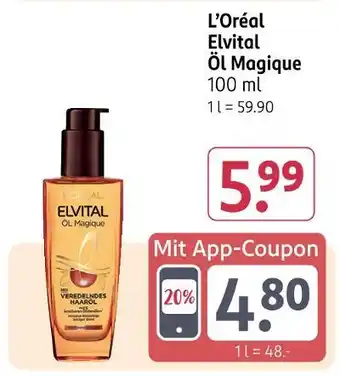 Rossmann L'oréal elvital öl magique Angebot