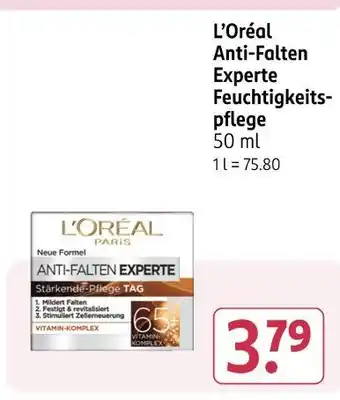 Rossmann L'oréal anti-falten experte feuchtigkeitspflege Angebot