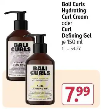 Rossmann Bali curls hydrating curl cream oder curl defining gel Angebot