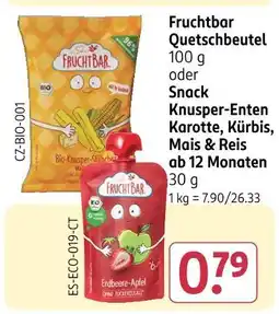 Rossmann Fruchtbar quetschbeutel oder snack Angebot