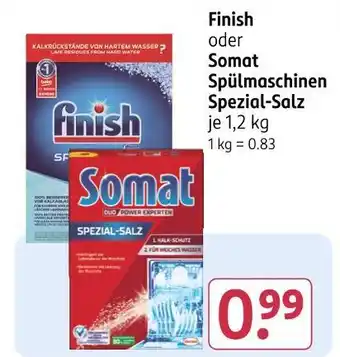 Rossmann Finish finish oder somat spülmaschinen spezial-salz Angebot