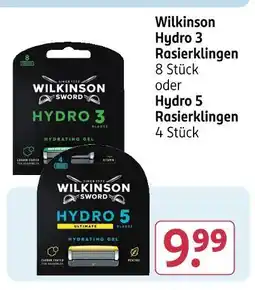 Rossmann Wilkinson hydro 3 rasierklingen oder hydro 5 rasierklingen Angebot