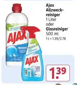 Rossmann Ajax allzweckreiniger oder glasreiniger Angebot