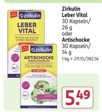 Rossmann Zirkulin leber vital oder artischocke Angebot