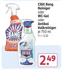 Rossmann Cillit bang reiniger, wc-gel oder antikal kalkreiniger Angebot