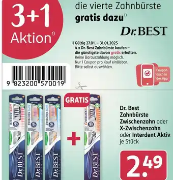 Rossmann Dr. best zahnbürste zwischenzahn oder x-zwischenzahn oder interdent aktiv Angebot