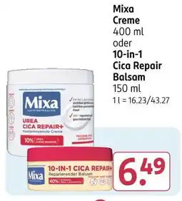 Rossmann Mixa creme oder 10-in-1 cica repair balsam Angebot