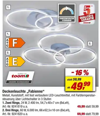 toom Baumarkt Toom deckenleuchte „fabienne“ Angebot