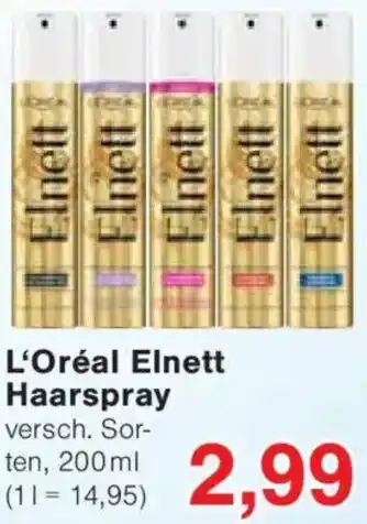 Jawoll L'Oréal Elnett Haarspray Angebot