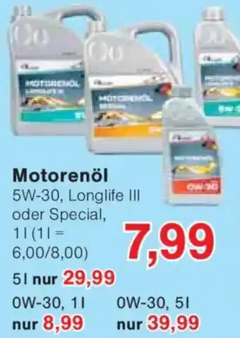 Jawoll Motorenöl Angebot