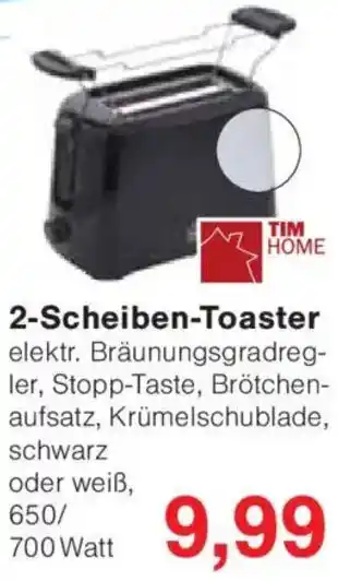 Jawoll TIM HOME 2-Scheiben-Toaster Angebot