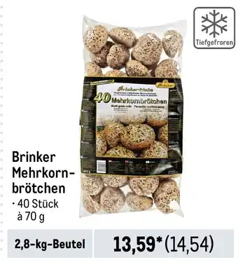 METRO Brinker Mehrkornbrötchen Angebot