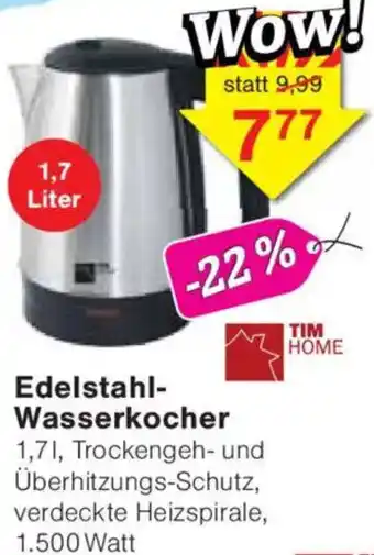 Jawoll TIM HOME Edelstahl Wasserkocher Angebot