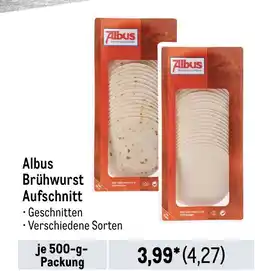 METRO Albus Brühwurst Aufschnitt Angebot