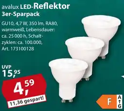 Sonderpreis Baumarkt avalux LED-Reflektor 3er-Sparpack Angebot