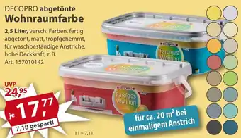 Sonderpreis Baumarkt DECOPRO abgetönte Wohnraumfarbe Angebot