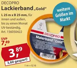 Sonderpreis Baumarkt DECOPRO Lackierband ,,Gold" Angebot