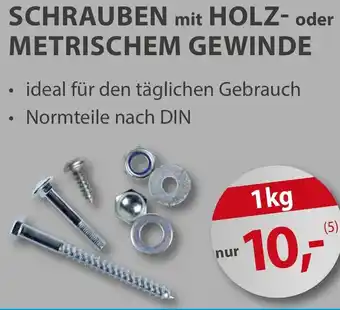 Sonderpreis Baumarkt Schrauben mit holz- oder metrischem gewinde Angebot