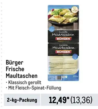 METRO Bürger Frische Maultaschen Angebot