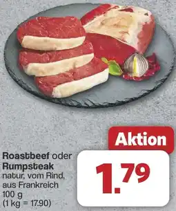 Famila Nord West Roastbeef oder Rumpsteak Angebot