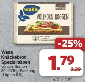 Famila Nord West Wasa Knäckebrot Spezialitäten Angebot