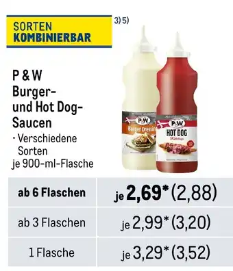 METRO P&W Burger- und Hot Dog- Saucen Angebot