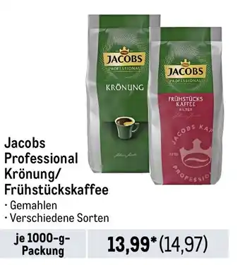 METRO Jacobs Professional Krönung/ Frühstückskaffee Angebot